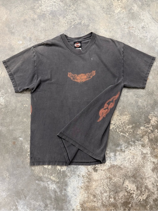 Harley-Davidson Other - Vintage 2002 Harley Davidson Rare Side Print Tribal Flame Faded Y2K
